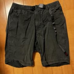gramicci 黒ショートパンツ ウエスト調整ベルト付きのサムネイル