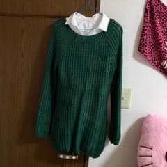 ニット ワンピ(グリーン)のサムネイル