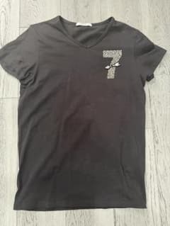 USUALIS Tシャツ ブラック 7 ラインストーンのサムネイル