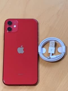 iPhone 11 レッド 128GB バッテリー100% SIMフリー - メルカリ
