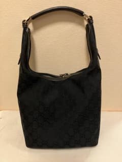 d*7様 Gucci ブラック モノグラム ショルダーバッグ - メルカリ