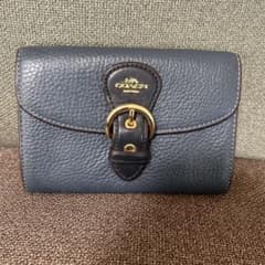 COACH ネイビー 二つ折り財布のサムネイル