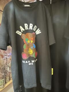 BARROW クマ刺繍 Tシャツ 黒のサムネイル
