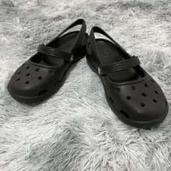 【廃盤】CROCS クロックス シャイナ ブラック メリージェーン 24.0cmのサムネイル