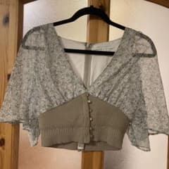 MERCURYDUO 花柄シアー五分袖ブラウスのサムネイル