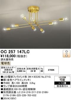 OC 257 147LC シーリングライト LED電球フィラメント形 - 3