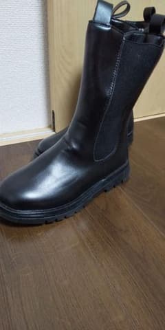 サイドゴアブーツ ブーツ　黒　ジュニア　キッズのサムネイル
