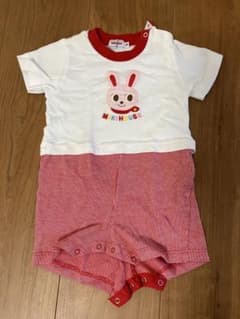 MIKI HOUSE ロンパース うさぎ レッドのサムネイル