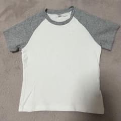 UNIQLO ラグランTシャツ 半袖 グレー ホワイト Sのサムネイル