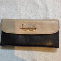 miu miu リボン 長財布 バイカラー - メルカリ