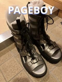 ん*要様 【美品】PAGEBOYレースアップブーツサンダル　ブロンズMサイズ(2のサムネイル