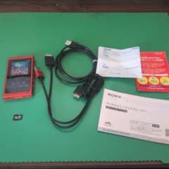 SONY WALKMAN NW-A45 レッド 本体 SD64GB付き - メルカリ