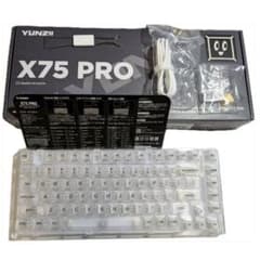 YUNZII X75 PRO】透明 キーボード ジェリーフィッシュ軸 - メルカリ