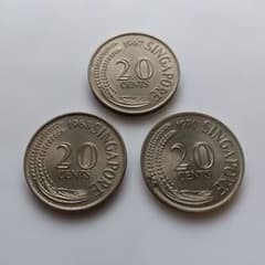 シンガポール 20セント硬貨 3枚 - メルカリ