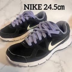 【美品】NIKE ナイキ レボリューション 軽量 スニーカー 24.5cm 黒