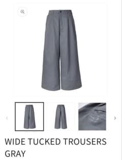 完売 FEELS. WIDE TUCKED TROUSERS GRAY 上杉柊平 FEELS WIDE TUCKED TROUSERS GRAY 上杉柊平 - メルカリ