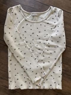 mystic 小花柄ワッフル長袖Tシャツ ベージュのサムネイル