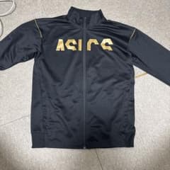 o*a様 asics トラックジャケット ブラック ゴールド XLのサムネイル