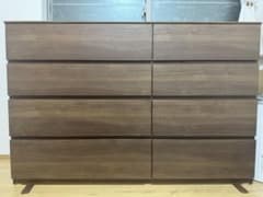 美品】ニトリ ローチェスト(クエス 140-4LC MBR2) ミドルブラウン