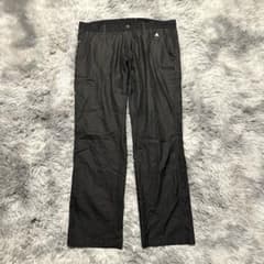 【ルコックスポルティフ】ゴルフパンツ ダークグレー ストライプ ゆったり【美品】