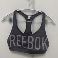 Reebok スポーツブラ グレー ロゴ入りのサムネイル