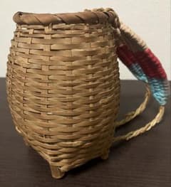 ミニ　背負い籠　竹籠　昭和レトロ　アンティーク　背負いかご