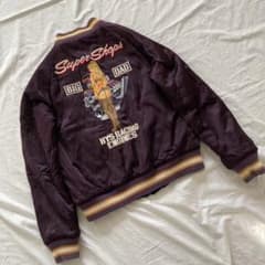 希少　ヒステリックグラマー　スカジャン　ベロア　リバーシブル　レーシング　紫　黒 希少 ヒステリックグラマー スカジャン ベロア リバーシブル