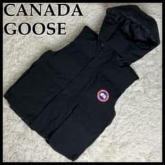 極美品・最高級】カナダグース ワッペン刺繍ロゴ ダウンベスト
