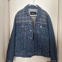 COACH モノグラム デニムジャケット S ネイビー - メルカリ