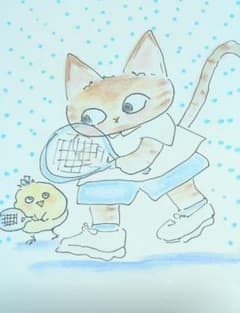 手描きイラスト　オリジナルイラスト　アナログイラスト　ダブルス