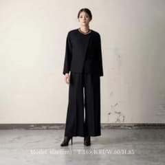 ルルコ【美品ブラックフォーマル】喪服 洗える パンツスーツ ノー 