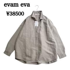 [신품] evam eva 에반에바 린넨 실크 와이드 셔츠 블라우스