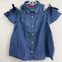 LOVE RABBY デニムシャツ 130cm 肩出しのサムネイル