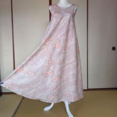 NA 2 大島紬解き生地からバイアス仕立てロングワンピースM寸 NA 2様専用 大島紬解き生地からバイアス仕立てロングワンピースM寸