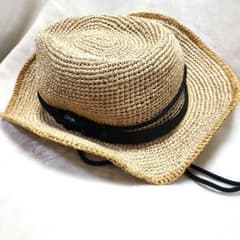 【美品】THE NORTH FACE ラフィア ストロー　ハット 麦わら帽子