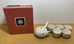 中古品】たち吉 色唐草 茶器揃 急須＆湯呑5客セット 品番015-131 箱