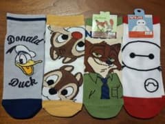 ディズニー キャラクター ソックス 4足セット 22-24cmのサムネイル