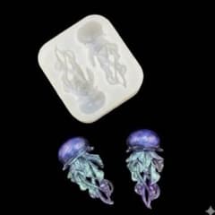 クラゲ シリコンモールド レジン型 海モチーフ ハンドメイド アクセサリーのサムネイル