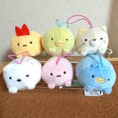すみっコぐらし うつぶせゴムひも付きマスコット 6個セット - メルカリ