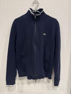 LACOSTE ラコステ ニットジップアップ カーディガン ネイビーのサムネイル
