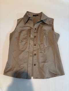 BURBERRY LONDON ノースリーブシャツ ベージュ 38のサムネイル