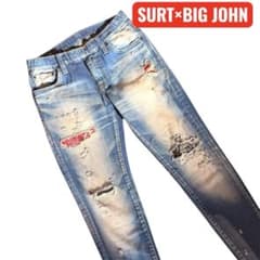 超希少✨ サート ビッグジョン ダメージ加工 ペイズリー　バンダナ ヒゲ Mのサムネイル