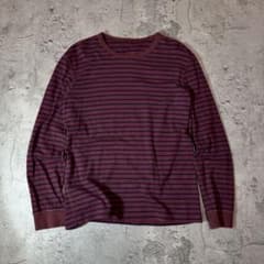 00s OLD UNIQLO ボーダー ロンT ワインレッド ネイビー y2k - メルカリ