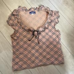 Burberry バーバリー ブルーレーベル チェック フリル トップス - メルカリ