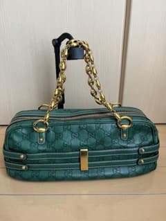 GUCCI グッチ GG柄 ハンドバッグ グリーンのサムネイル