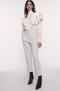 ZARA 今季　完売　ダーツ入りハイウエストパンツのサムネイル