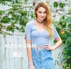 ALEXIA STAM ライトブルー半袖トップス - メルカリ