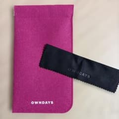 【お値引き】OWNDAYS フェルト メガネケース ピンクのサムネイル