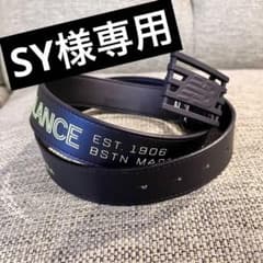 【美品】ニューバランス ゴルフ ロゴ ベルト ブラック ツインライン グリーンのサムネイル