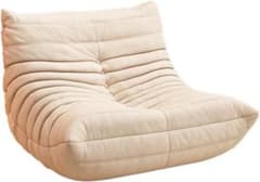 トーゴ風 1人掛けソファ ベージュ - メルカリ